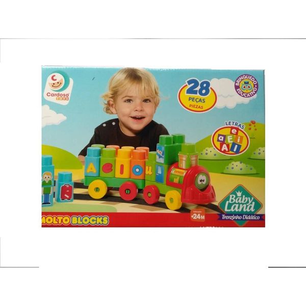 Baby Land Trenzinho Didático 28 peças - Cardoso Toys CARD8015