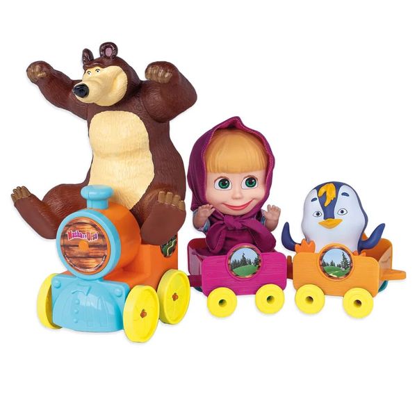 Veículo e Figuras - Masha e o Urso no Trenzinho - Cotiplás COT2403