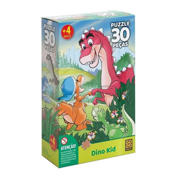 Quebra-Cabeça - 30 peças - Dino Kids - Grow GROW03922 Quebra-Cabeça - 30 peças - Dino Kids - Grow GROW03922