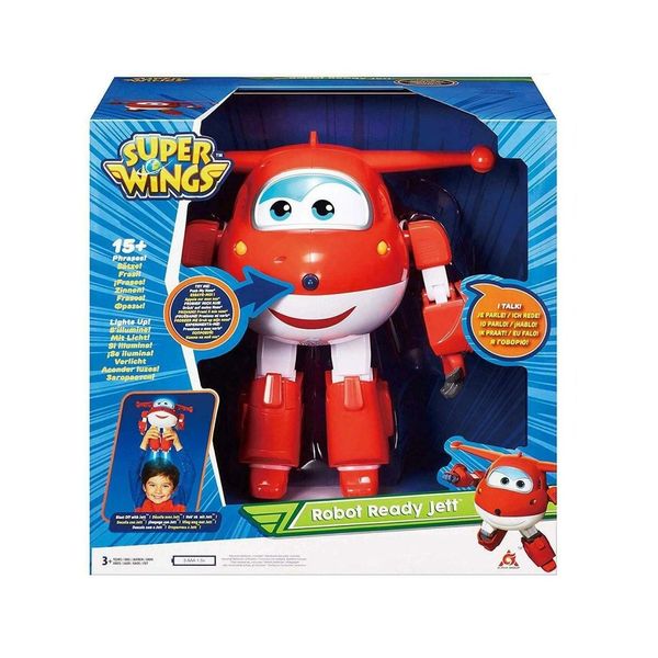 Figura Eletrônica - Super Wings - Jett Robô ao Resgate - Fun 84348 Figura Eletrônica - Super Wings - Jett Robô ao Resgate - Fun 84348