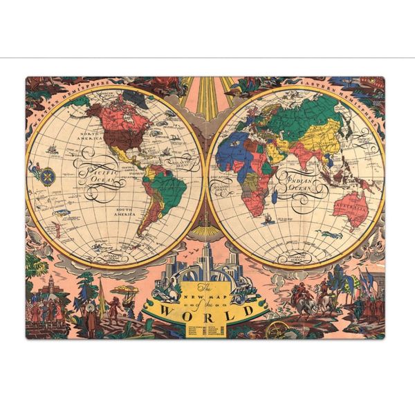 Quebra Cabeça - 1000 peças - O Novo Mapa do Mundo - Toyster TOYS2763