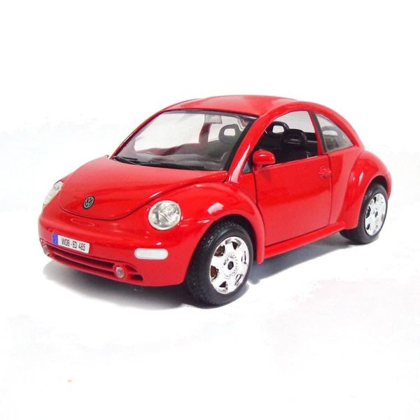 Miniatura - Carro - 1998 Volkswagen New Beetle - 1:24 - Bburago - VERMELHO BUR22029