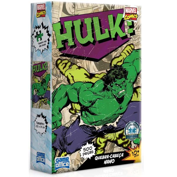 Quebra Cabeça - 500 Peças Nano - Marvel - Comics - Hulk - Toyster Toyster