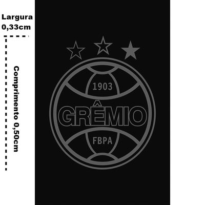 Toalha Social Buettner Jacquard Veludo Futebol Grémio 33cmx50cm Preto