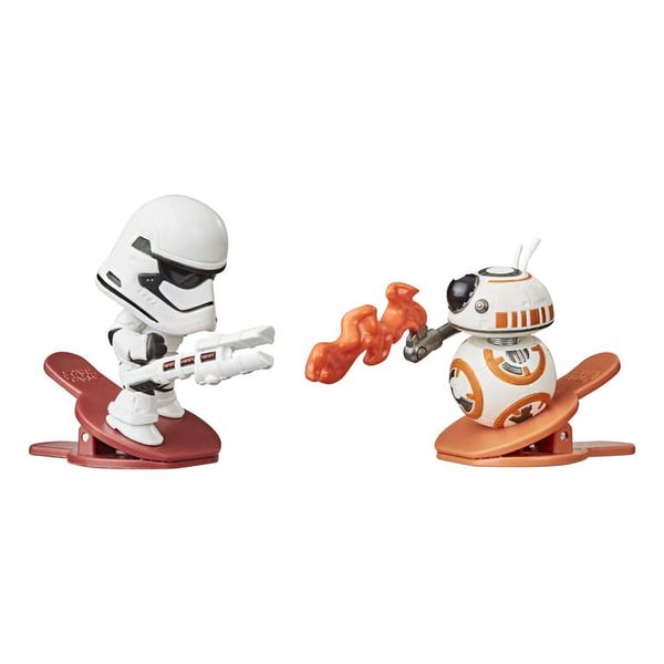Mini Figuras Clipáveis - Star Wars Battle Bobblers - Stormtrooper x BB-8 - Hasbro Star Wars