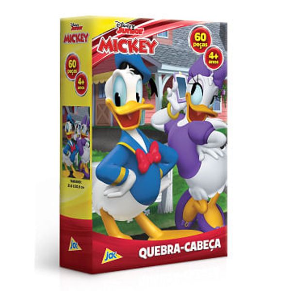 Quebra-Cabeça - 60 Peças - Mickey Mouse - Donald e Margarida - Toyster Toyster
