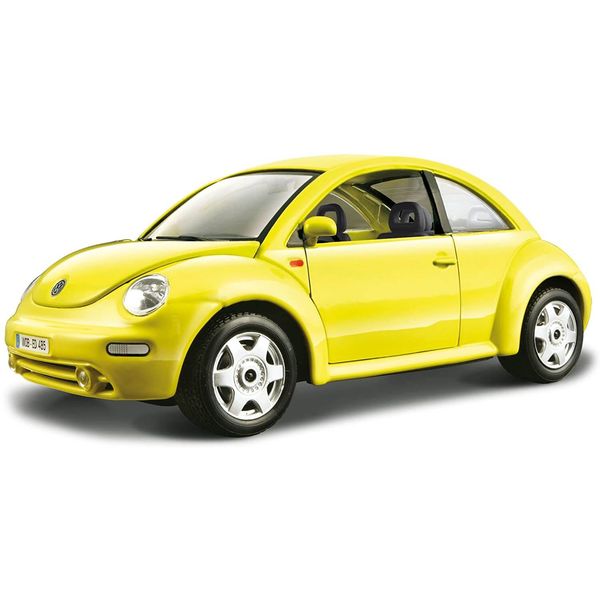 Miniatura - Carro - 1998 Volkswagen New Beetle - 1:24 - Bburago - AMARELO BUR22029