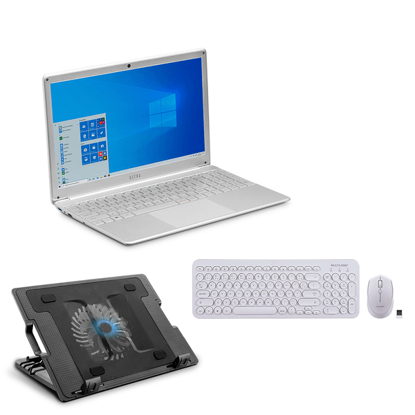 Compre Notebook Ultra, com Windows 10 Home, Memoria 480GB, Tela 15,6 e Ganhe Teclado e Mouse Sem Fio  Base Cooler Para Notebook - UB520K UB520K