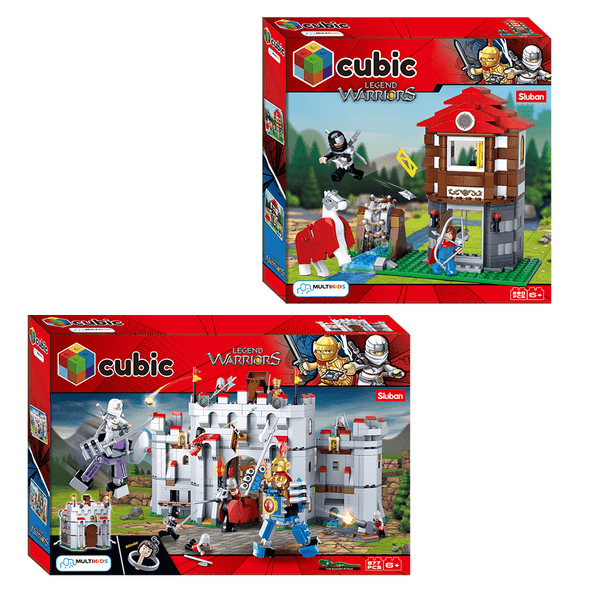 Combo Kids - Blocos Cavaleiros Castelo 877 Peças e Blocos Cavaleiros Forte De Guerra 280 Peças - BR1344K BR1344K