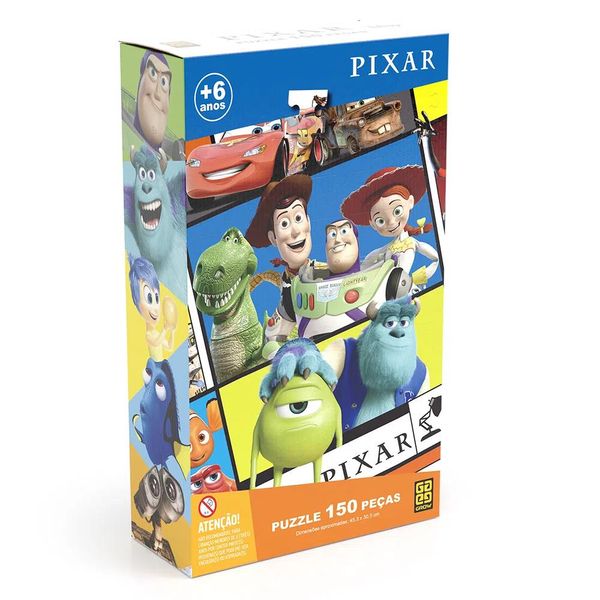 Quebra-Cabeça - 150 Peças - Pixar - Grow Grow Quebra-Cabeça - 150 Peças - Pixar - Grow Grow