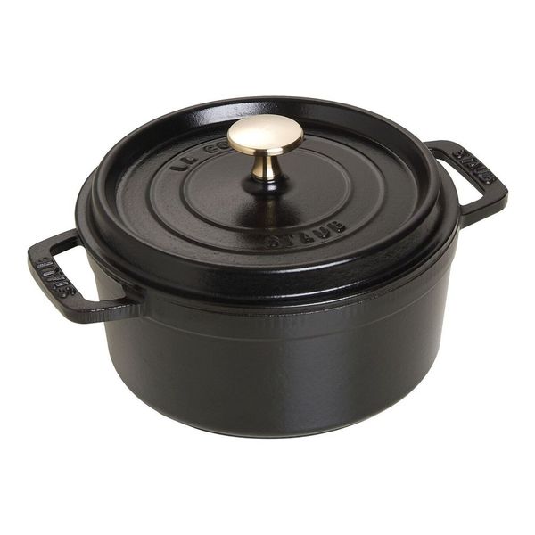 CACAROLA STAUB REDONDA 18CM PRETA FERRO FUNDIDO 405094850