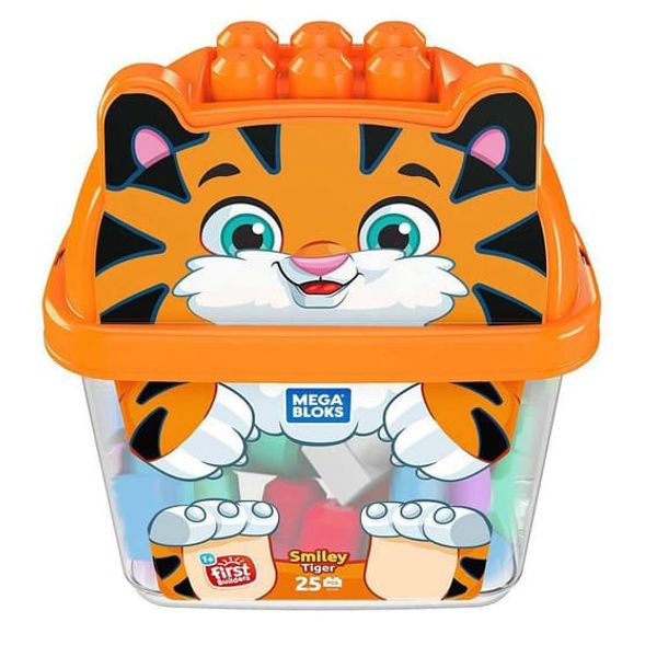 Blocos de Montar - Mega Bloks - Balde de Blocos - Amigo Tigre - Fisher-Price Mattel Blocos de Montar - Mega Bloks - Balde de Blocos - Amigo Tigre - Fisher-Price Mattel