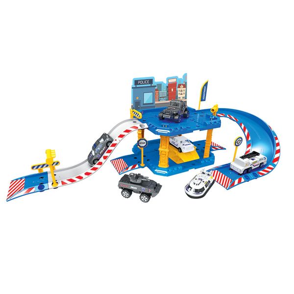 Garagem Polícia Express Wheels 40 Peças Multikids - BR1237 BR1237 Garagem Polícia Express Wheels 40 Peças Multikids - BR1237 BR1237