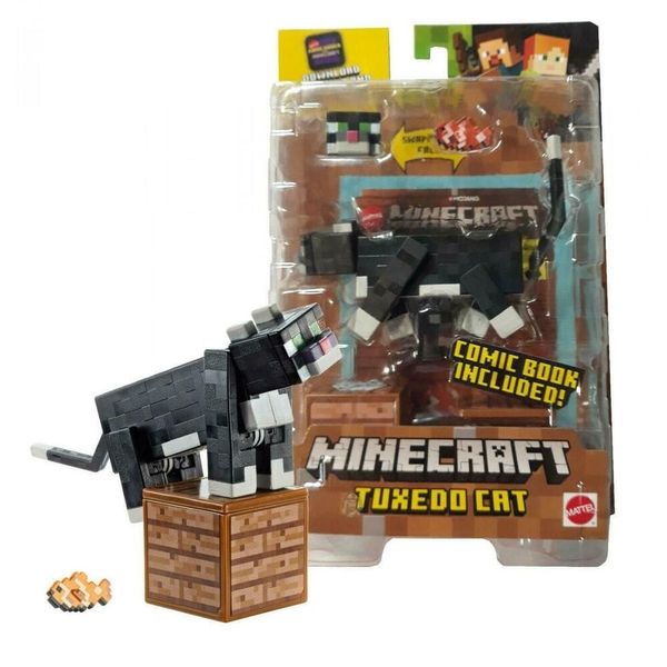 Mini Figura - Minecraft - Comic Maker - Tuxedo Cat - Mattel Mattel