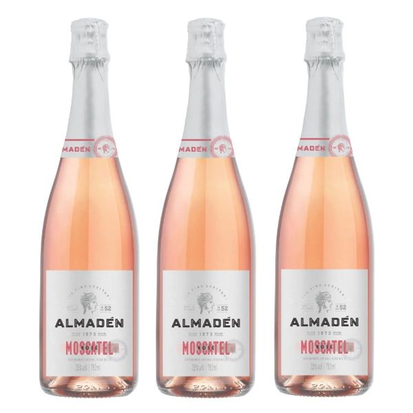 Kit 03 Unidades Espumante Miolo Almadén Moscatel Rosé 750ml