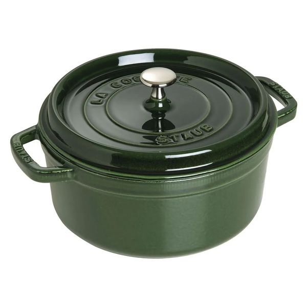 CAÇAROLA STAUB REDONDA EM FERRO FUNDIDO VERDE BASIL 24CM 405093560
