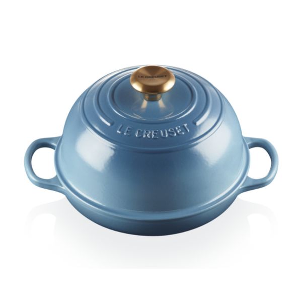 PANELA PARA PÃO LE CREUSET 24CM SIGNATURE FERRO ESMALTADO AZUL CHAMBRAY 21301244340441