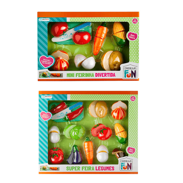 Combo Kids - Super Feira Legumes Creative Fun e Creative Fun Mini Feirinha Divertida 6 legumes com Velcro Multikids - BR1108K BR1108K Combo Kids - Super Feira Legumes Creative Fun e Creative Fun Mini Feirinha Divertida 6 legumes com Velcro Multikids - BR1108K BR1108K