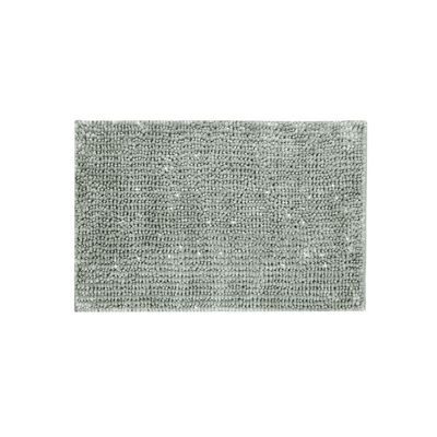 Tapete Antiderrapante Cinza Fio Prateado Banheiro 50x70cm