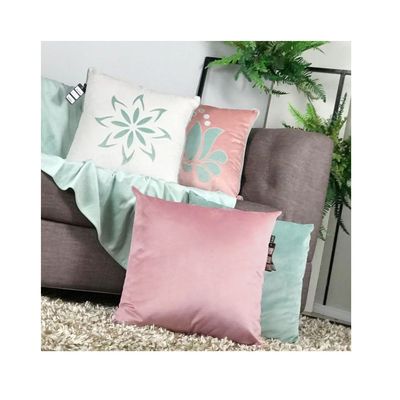 Almofada para Sofa Aveludada Rosa Antigo Rose 50x50cm