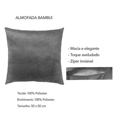 Almofada para Sofa Aveludada Rosa Antigo Rose 50x50cm