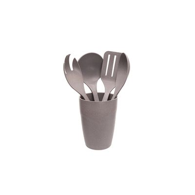 Concha Colher Espatula Utensílio Cozinha Suporte Cinza ECO 5un