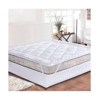 Capa Colchao Pillow Top QUEEN Toque Plumas Macio Branco 1un