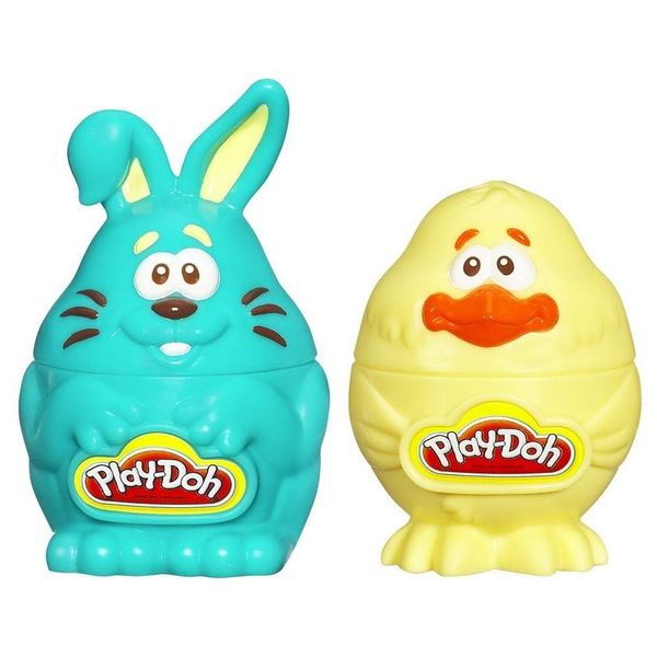 Conjunto Massas de Modelar - Play-Doh - Coelhinho e Pintinho - Azul e Amarelo - Hasbro Play-Doh