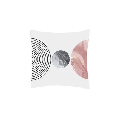 Capa de Almofada Rose Off White Circulos 43cm SEM Enchimento
