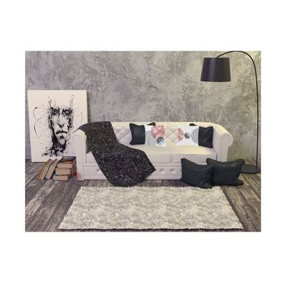 Capa de Almofada Rose Off White Circulos 43cm SEM Enchimento