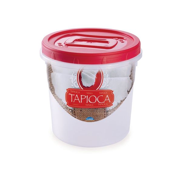 Porta Mantimentos Tampa Rosca Pote Tapioca Branco 1,8L