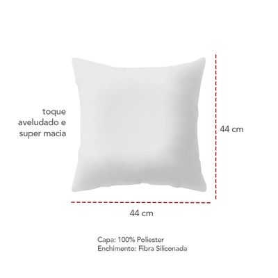 Almofada Infantil Nuvem Branca Verde Fibra Siliconada 44cm