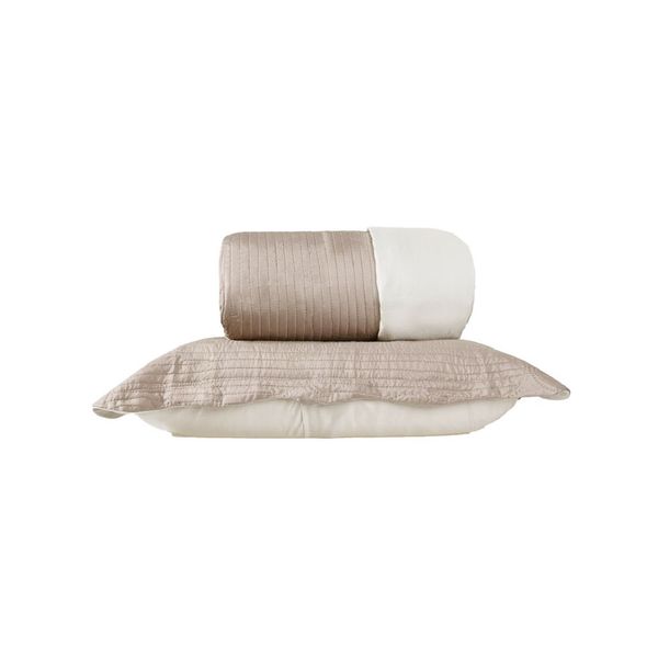 Colcha Cobre Leito Casal KING Matelasse Bege e Fronhas