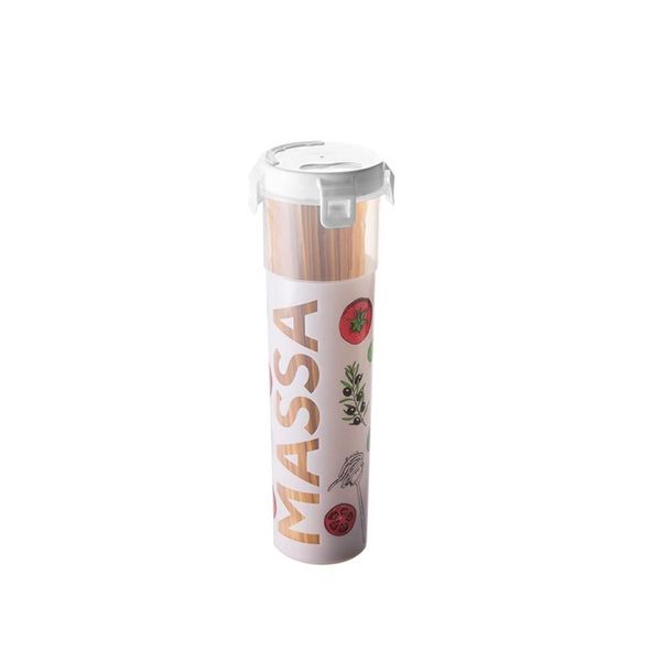 Pote Porta Espaguete Macarrao Tampa Dosadora Trava Lateral 1L