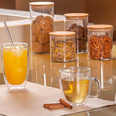 Caneca de Vidro Borossilicato Resistente ao Calor 350ml