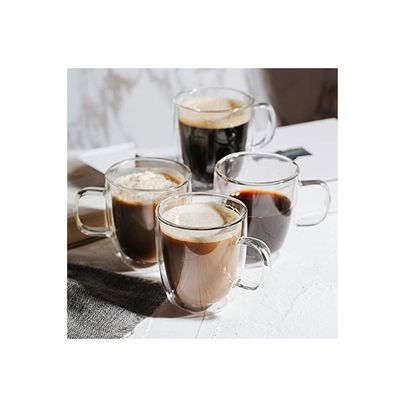 Caneca de Vidro Borossilicato Resistente ao Calor 350ml