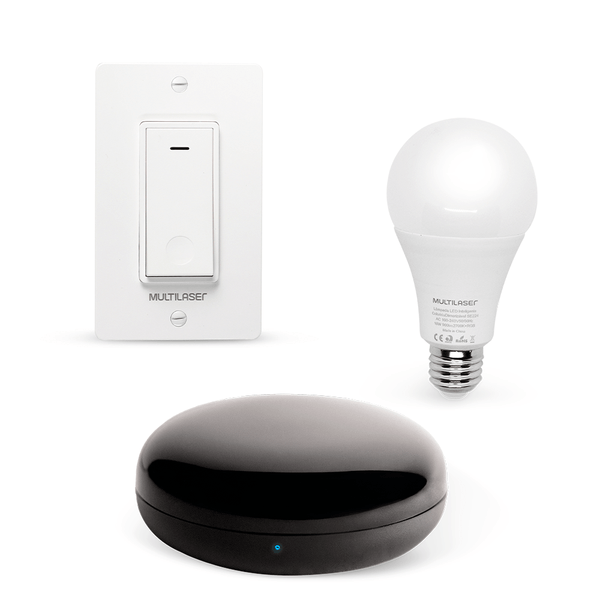 Combo Segurança - Controle Remoto Universal com Interruptor Bivolt Wi-fi e Lampada Led Wi-fi Liv - SE226K SE226K