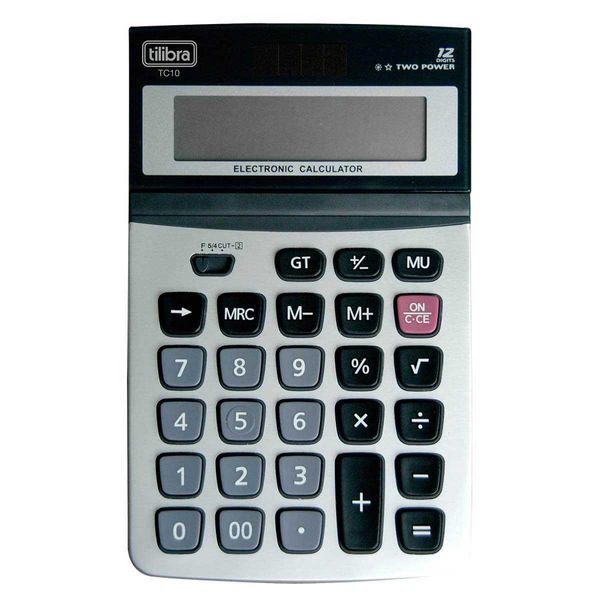 CALCULADORA DE MESA 12 DIG TC10 CINZA TILIBRA