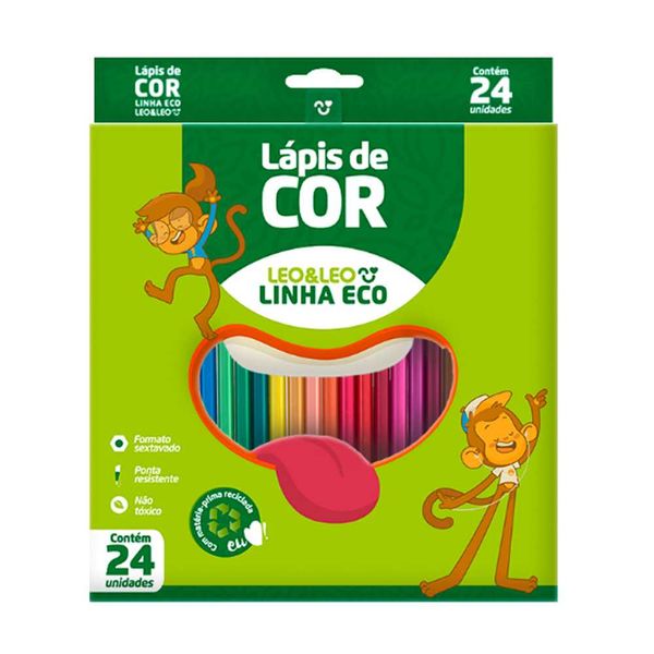 LAPIS DE COR 24 CORES ECO LEONORA