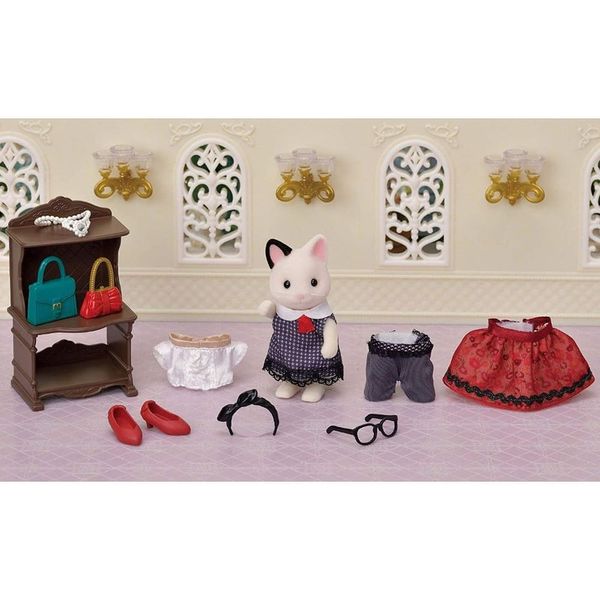 Sylvanian Families - Town Girl Series - Gato Malhado - Epoch EPO5462 Sylvanian Families - Town Girl Series - Gato Malhado - Epoch EPO5462