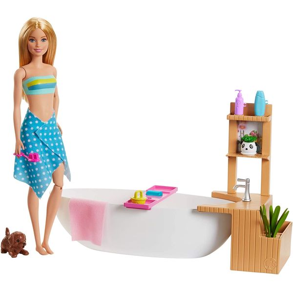 Boneca Barbie e Acessórios - Banho de Espuma - Mattel GJN32