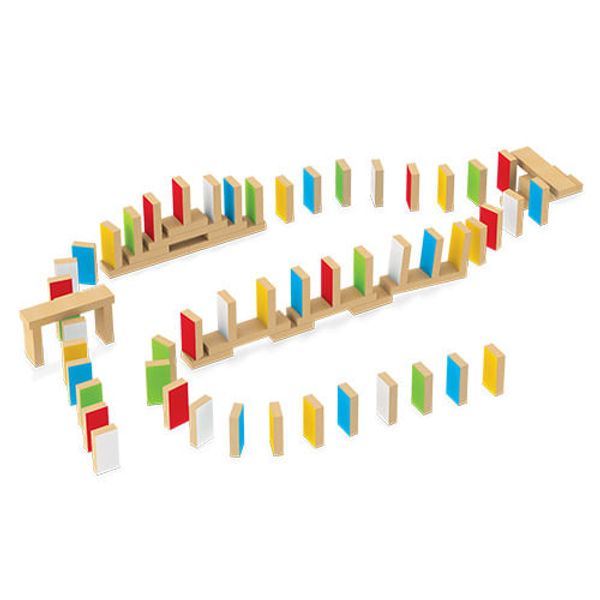 Jogo - Efeito Dominó - 70 Peças - Junges JUN631 Jogo - Efeito Dominó - 70 Peças - Junges JUN631