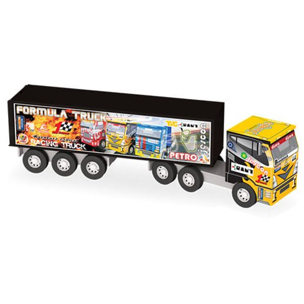 Caminhão Carreta Baú - Amarelo - Junges Junges Caminhão Carreta Baú - Amarelo - Junges Junges