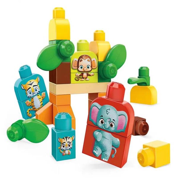 Blocos de Encaixe - Mega Bloks - First Builders - Amigos da Floresta Sustentável - Mattel GPT75