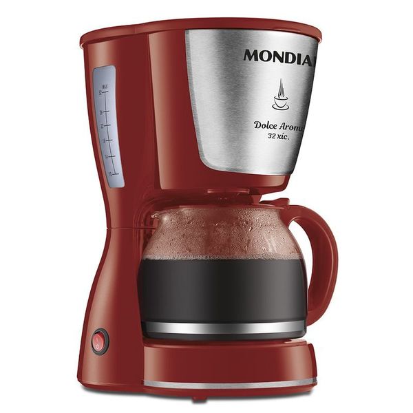 Cafeteira Elétrica Mondial Dolce Arome Inox C-32-32X-R CAFETEIRA-127V-VERMELHO/INOX