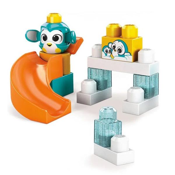 Blocos de Montar - Mega Bloks - Peek A Blocks - Escorregador - Pinguinzinho - Fisher-Price Mattel