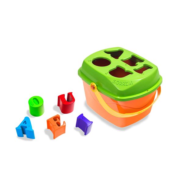 Blocos de Encaixar - Maletuxo Didático com Letras - Laranja - Cardoso Toys CARD3036 Blocos de Encaixar - Maletuxo Didático com Letras - Laranja - Cardoso Toys CARD3036