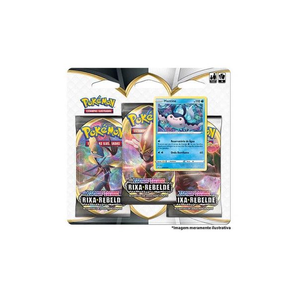 Deck Pokémon - Blister Triplo - Espada E Escudo - Mantine - Copag 90781