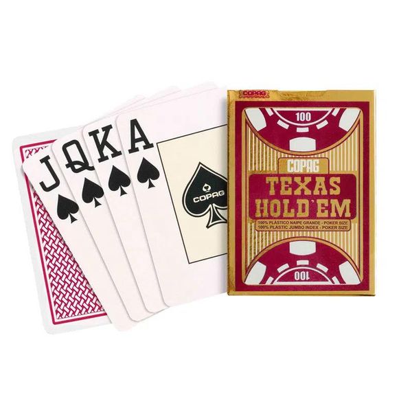 Jogo de Cartas - Baralho Profissional - Texas Hold'em - Vermelho - Copag 94886