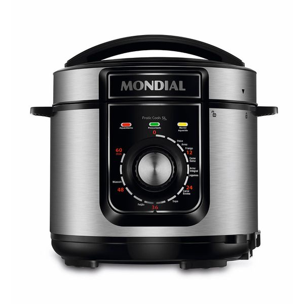 Panela de Pressão Elétrica Pratic Cook 5 L Premium I PE-48-5L-I PANELA ELÉTRICA DE PRESSÃO-127V-PRETO/INOX Panela de Pressão Elétrica Pratic Cook 5 L Premium I PE-48-5L-I PANELA ELÉTRICA DE PRESSÃO-127V-PRETO/INOX